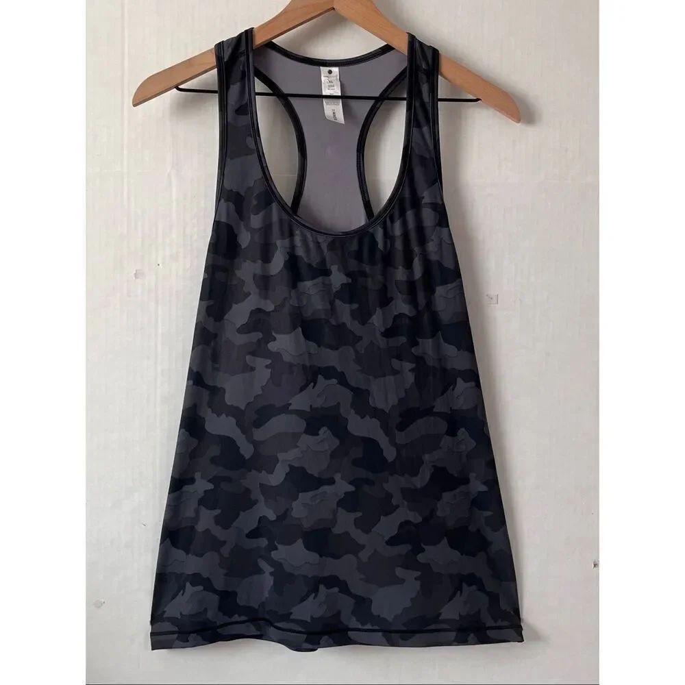 Yogalicious Gray Camo Work-Out Tank   Size XL